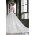 Dernières robes Alibaba élégant Tulle blanc 3/4 manches longues et une ligne Robes de mariée Vestidos de Novia Robe Flowers2016 LWA02